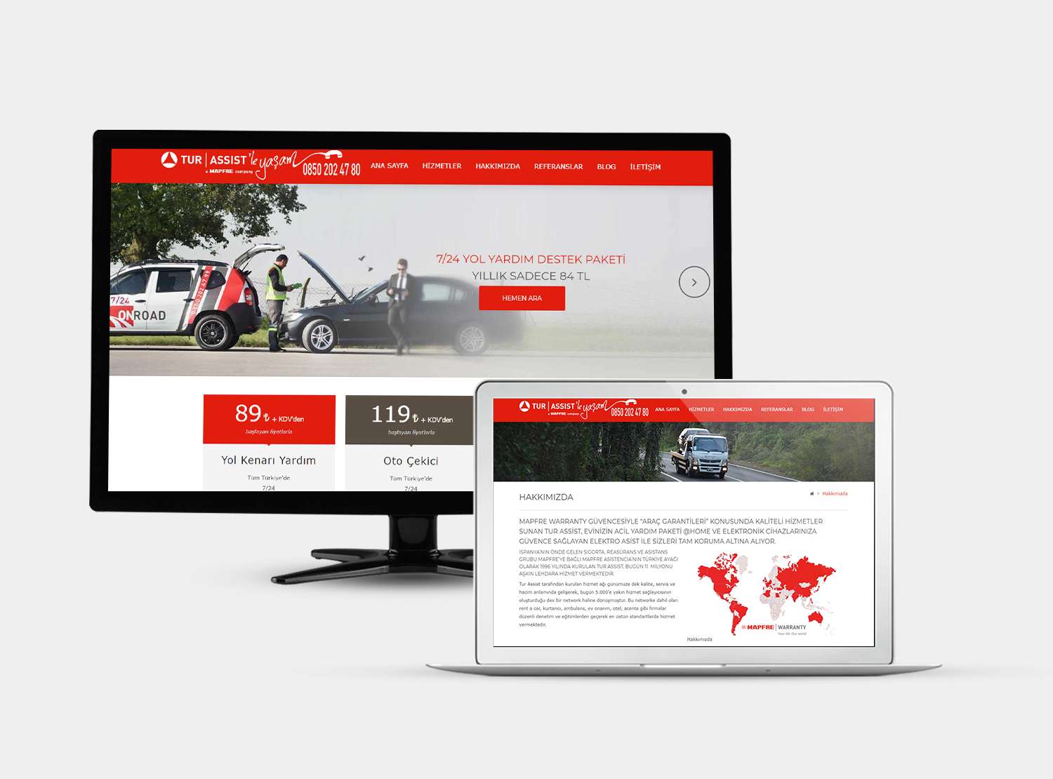 Tur Assist Mapfre - Yol Yardım Türkiye - Web Tasarım