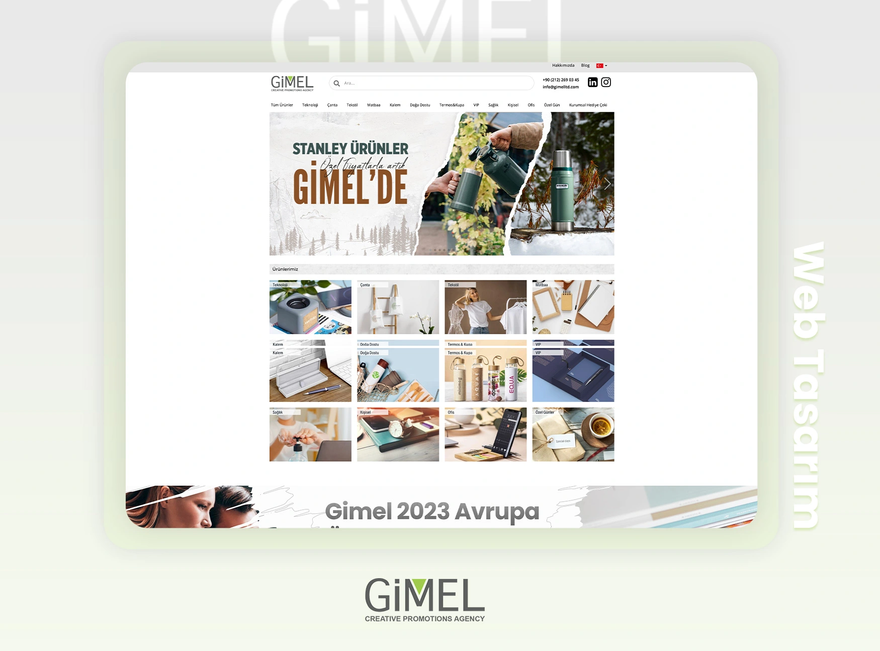 GIMEL Promotions Agency - Web Tasarım ve Entegrasyon
