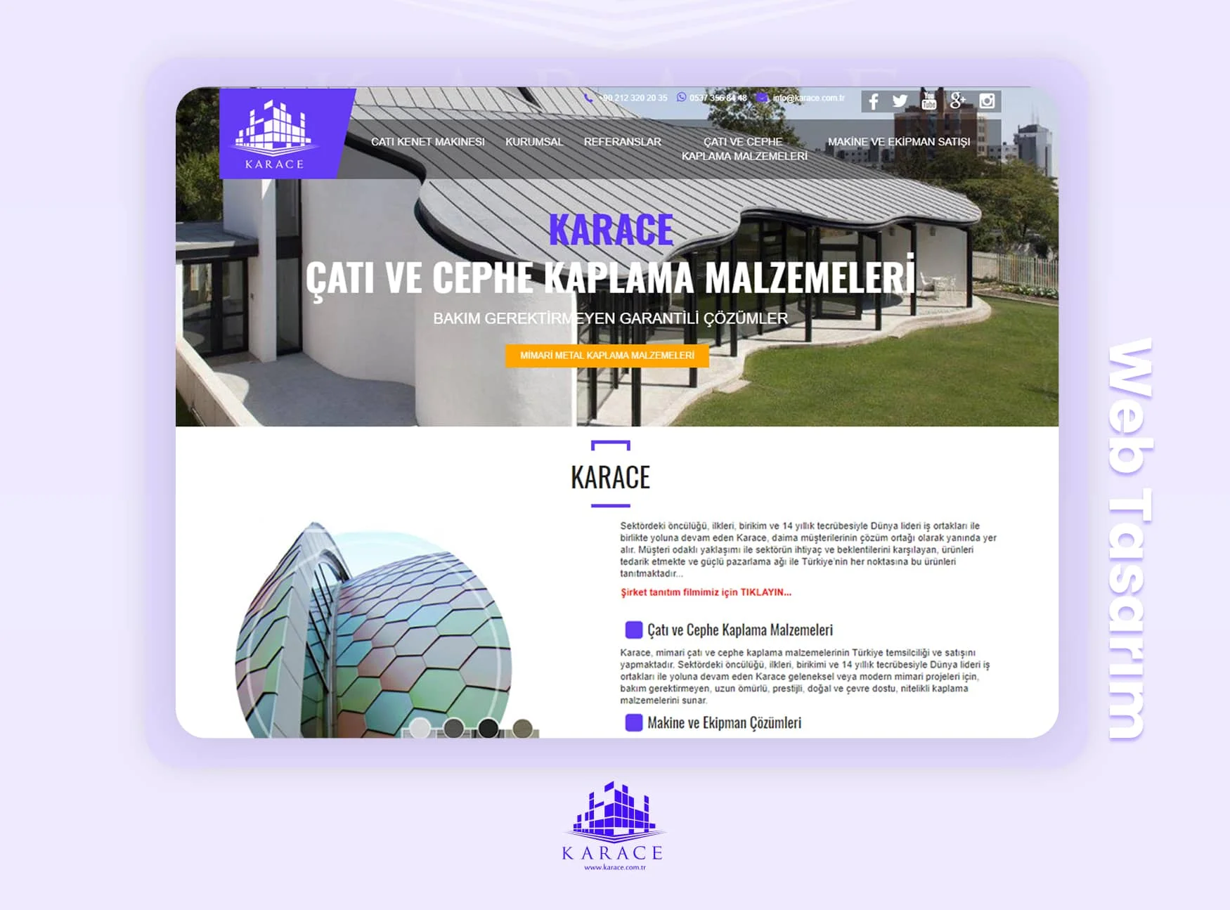 Karace Çatı ve Cephe - Web Tasarım Hizmeti