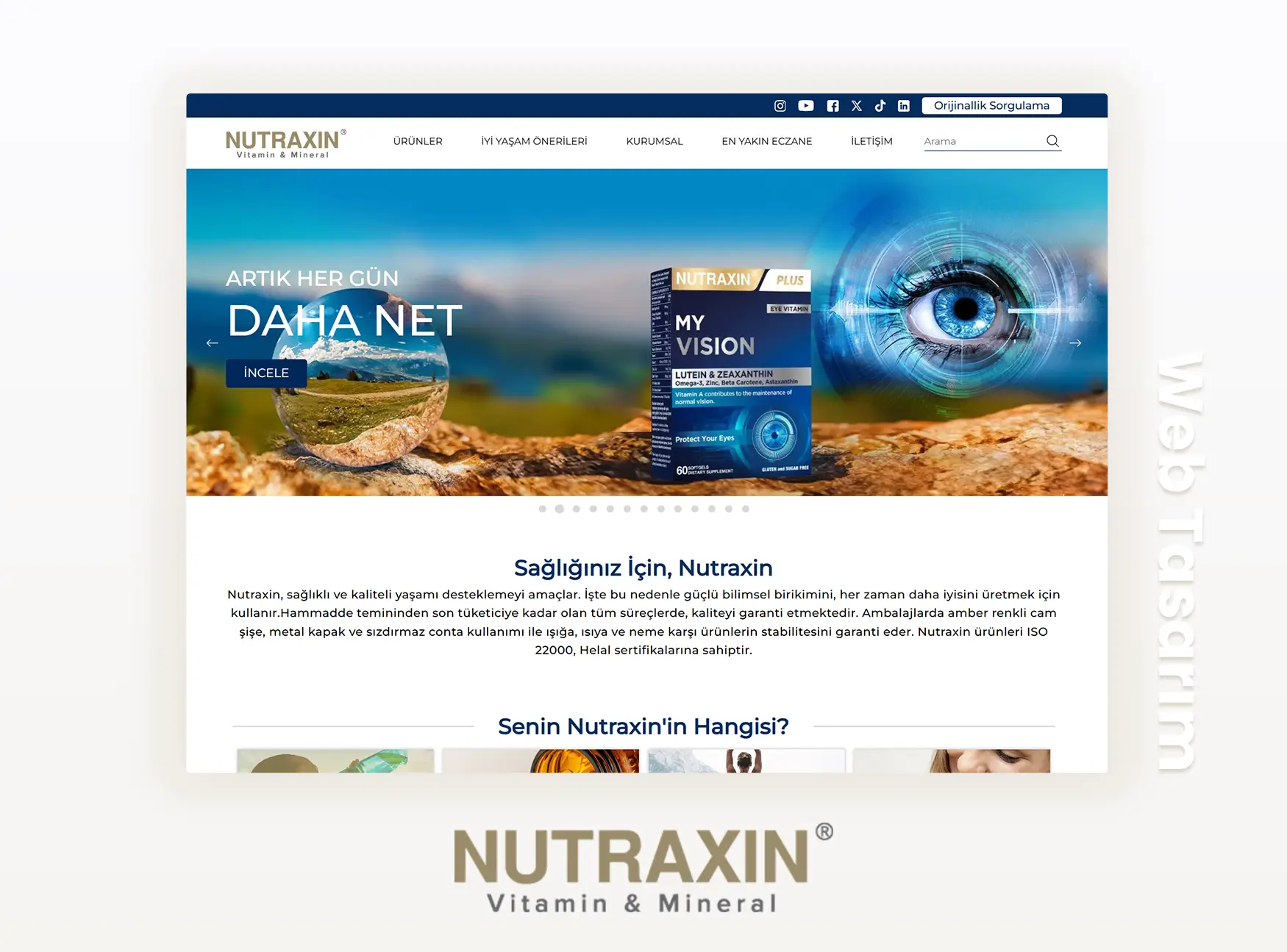Nutraxin – Web Tasarım